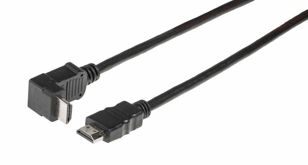 HDMI kábel 1.4 HDMI csatlakozó HDMI csatlakozó 90°-os 3m fekete fotó, illusztráció : VLVB34200B30