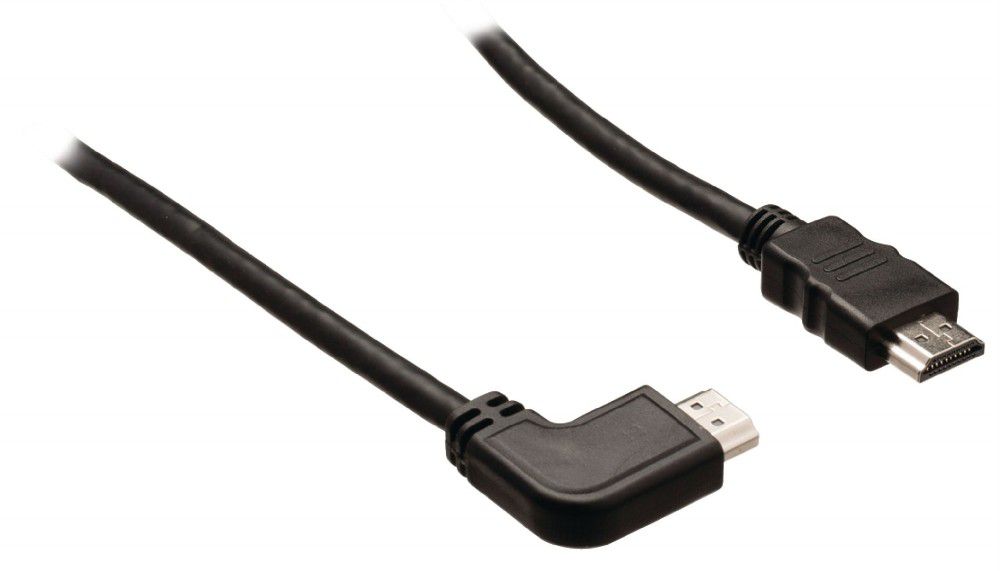 HDMI kábel 1.4 HDMI csatlakozó HDMI csatlakozó balos sarok 2m fekete fotó, illusztráció : VLVB34250B20