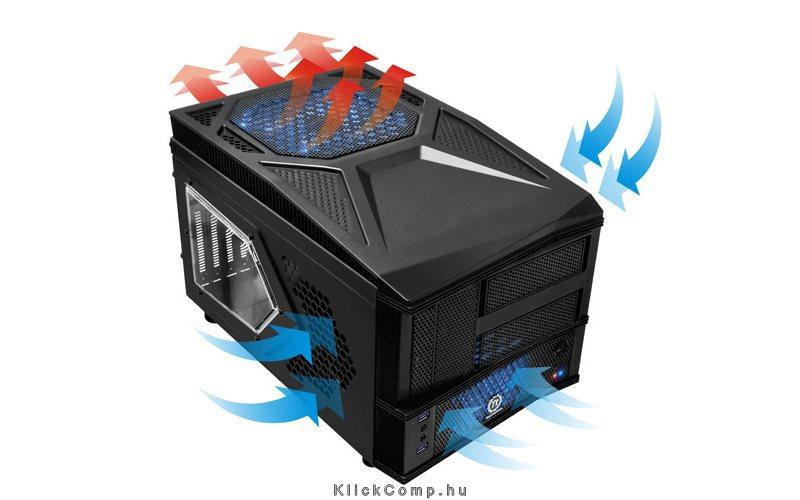 Számítógépház Fekete ablakos Lanbox ház THERMALTAKE Armor A30i fotó, illusztráció : VM700A1W2N