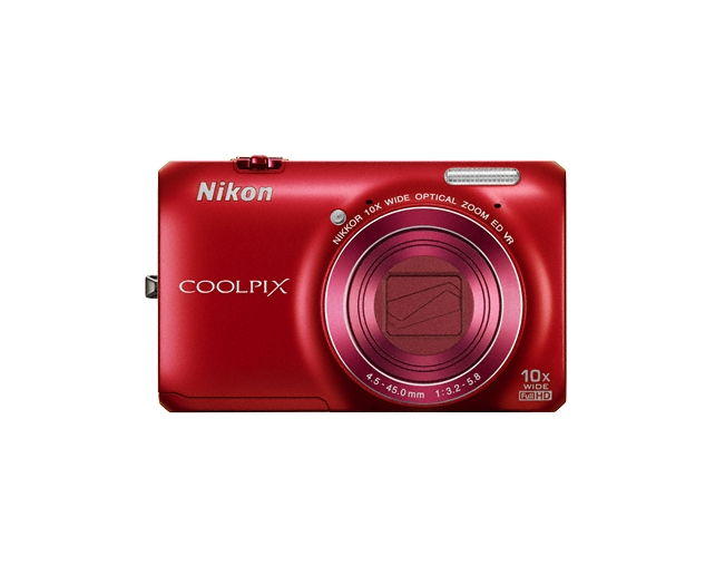 NIKON Coolpix S6300 Vörös 16MP digitális fényképezőgép fotó, illusztráció : VMA935E1