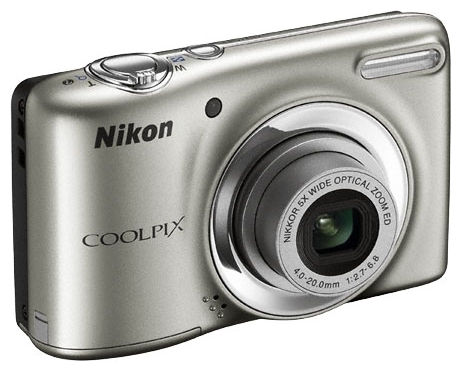 NIKON Coolpix L25 Ezüst 10MP digitális fényképezőgép 24 hónap Nikon szervizben fotó, illusztráció : VMA990E1