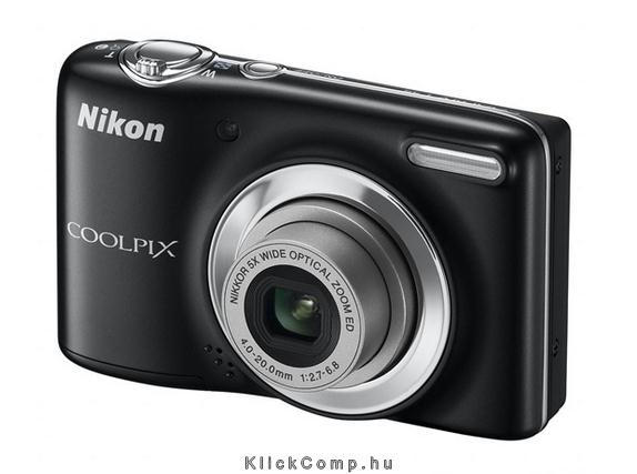 NIKON Coolpix L25 Fekete Starter Kit 10MP digitális fényképezőgép 24 hónap Niko fotó, illusztráció : VMA991KH02