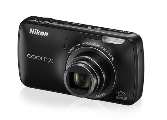 Nikon COOLPIX S800c fekete android digitális fényképezőgép fotó, illusztráció : VNA201E1
