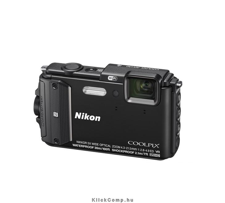 Fényképezőgép Nikon Coolpix AW130 Fekete digitális fotó, illusztráció : VNA840E1