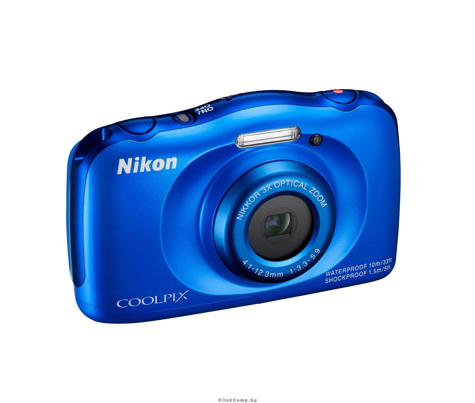 Fényképezőgép Nikon Coolpix S33 Kék digitális fotó, illusztráció : VNA851E1