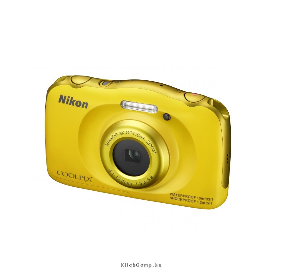 Fényképezőgép Nikon Coolpix S33 Sárga digitális fotó, illusztráció : VNA853E1