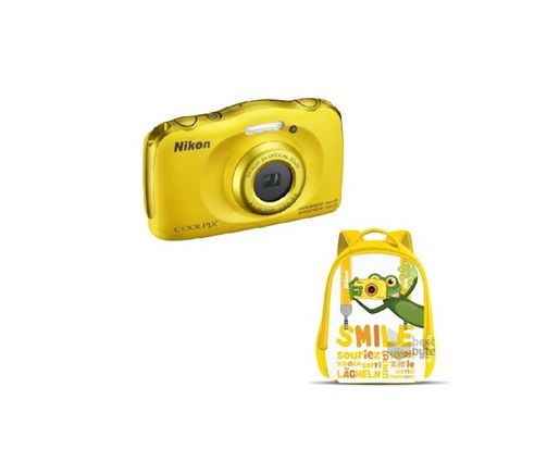 Digitális fényképezőgép Nikon Coolpix S33 Sárga hátizsák Kit fotó, illusztráció : VNA853K001