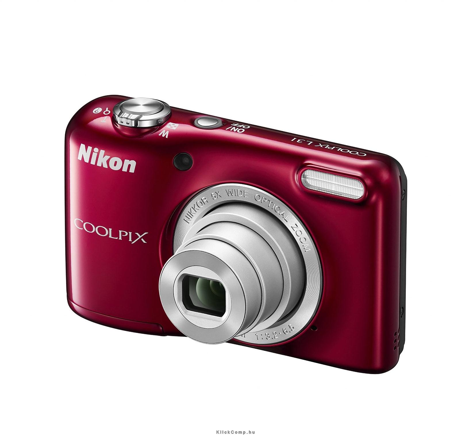 Fényképezőgép Nikon Coolpix L31 Vörös digitális fotó, illusztráció : VNA872E1