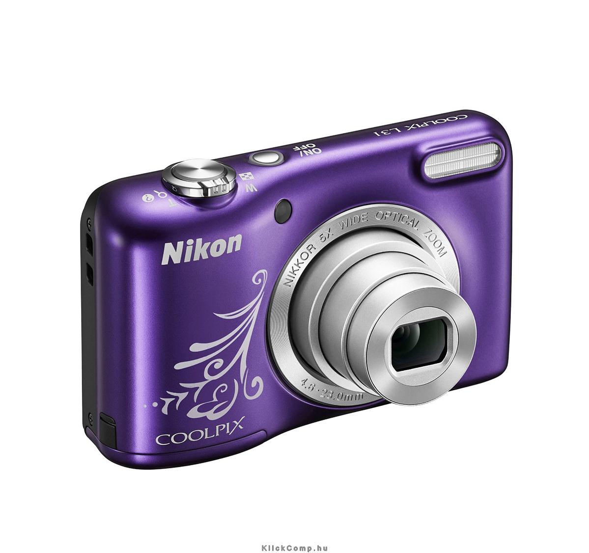 Fényképezőgép Nikon Coolpix L31 Lineart Lila digitális fotó, illusztráció : VNA873E1