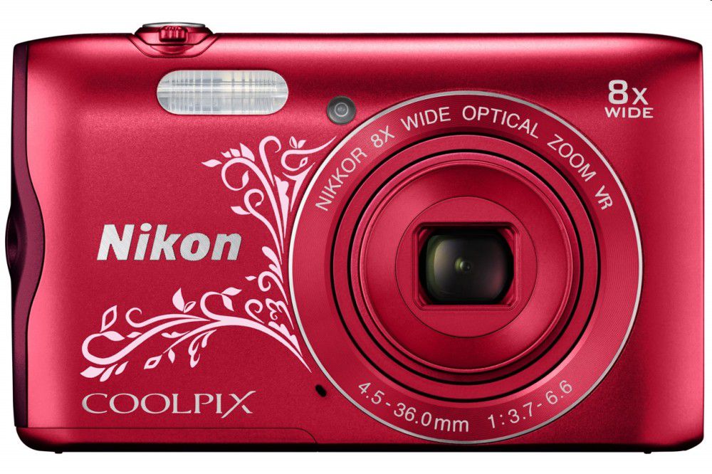 Nikon Coolpix A300 Vörös Line Art digitális fényképezőgép fotó, illusztráció : VNA964E1