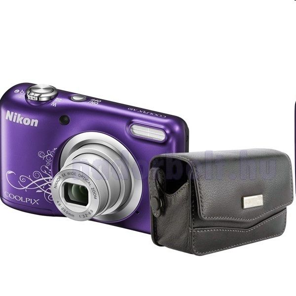 Digitális fényképezőgép Nikon Coolpix A10 + CSP-01 tok  Lila LineArt fotó, illusztráció : VNA983K001