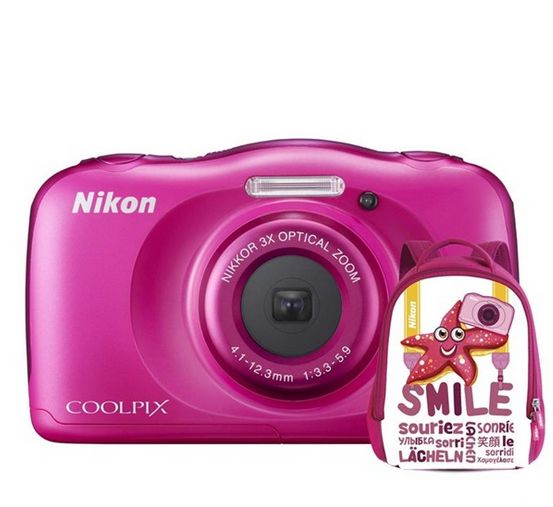 Nikon Coolpix W100 Rózsaszín digitális fényképezőgép hátizsák kit fotó, illusztráció : VQA012K001