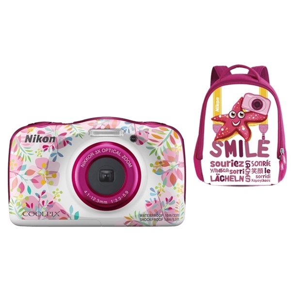 Nikon Coolpix W150 virágos digitális fényképezőgép hátizsák kit fotó, illusztráció : VQA113K001