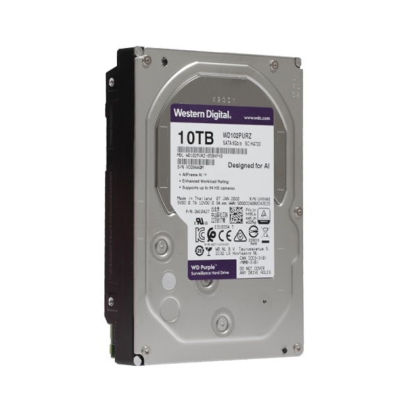 10TB 3.5  HDD SATA 6Gb/s 7200RPM Western Digital 256MB WD Purple fotó, illusztráció : WD102PURZ