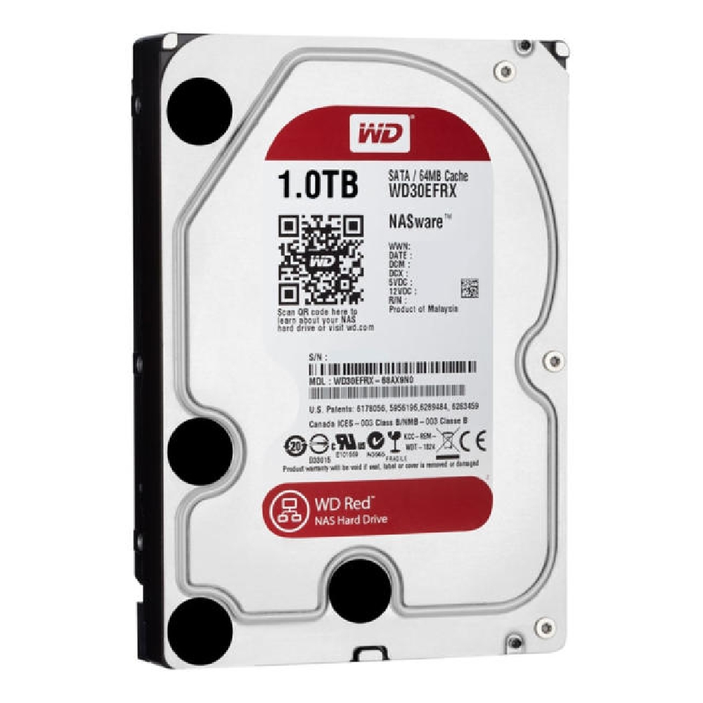 1TB 3,5  HDD SATA3 5400RPM 64MB belső Western Digital RED fotó, illusztráció : WD10EFRX