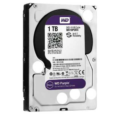 1TB 3,5&#34; HDD SATA3 Western Digital Purple HDD 64MB 5400RPM WD10PURZ fotó