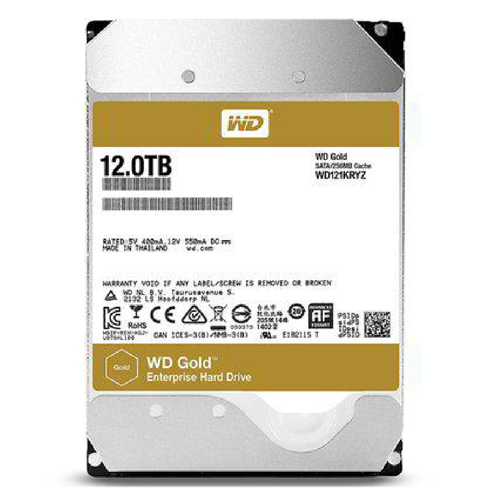 12TB 3,5  HDD WD SATA3 7200rpm 256MB Gold fotó, illusztráció : WD121KRYZ