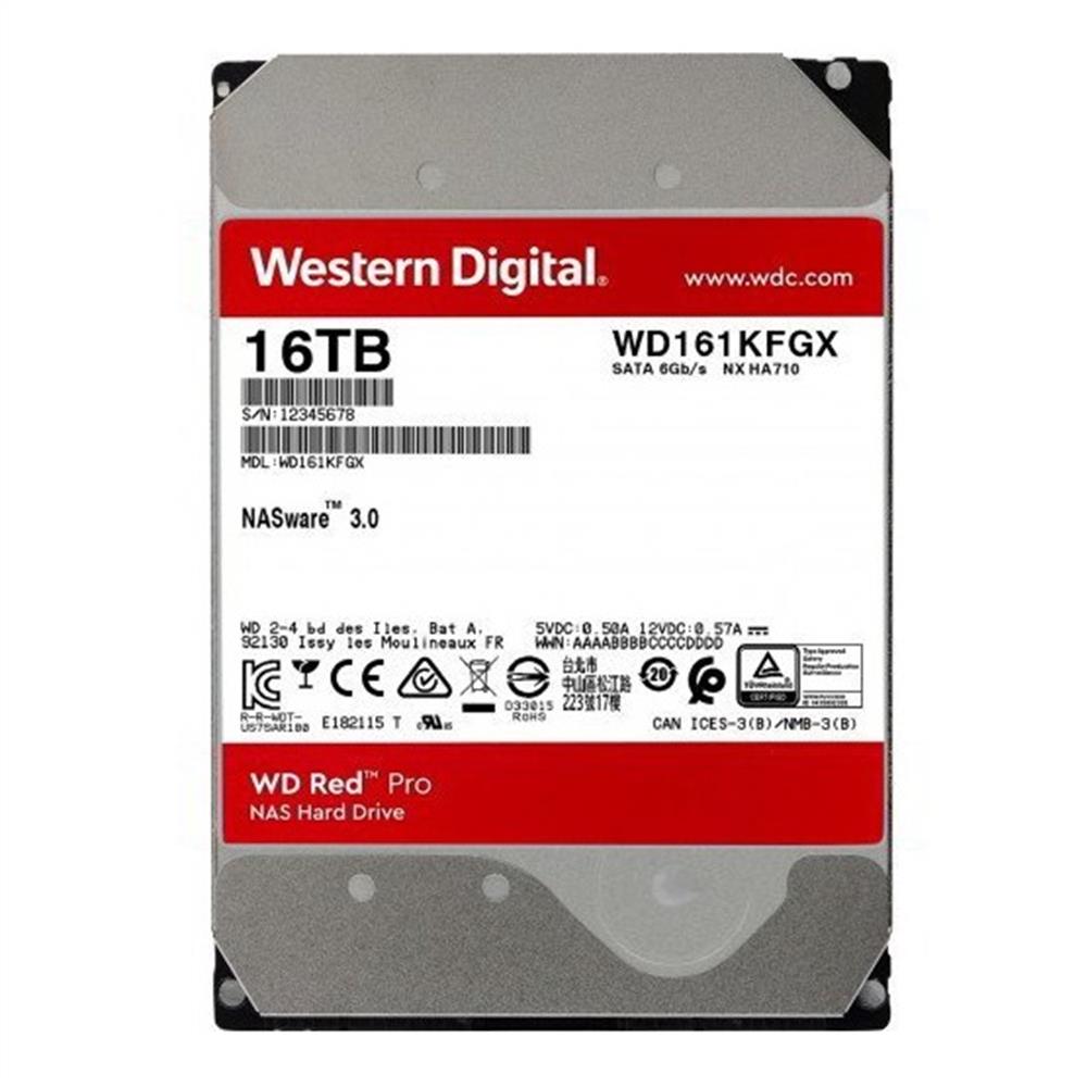 16TB 3,5  HDD SATA3 7200rpm 512MB WD Red Pro fotó, illusztráció : WD161KFGX