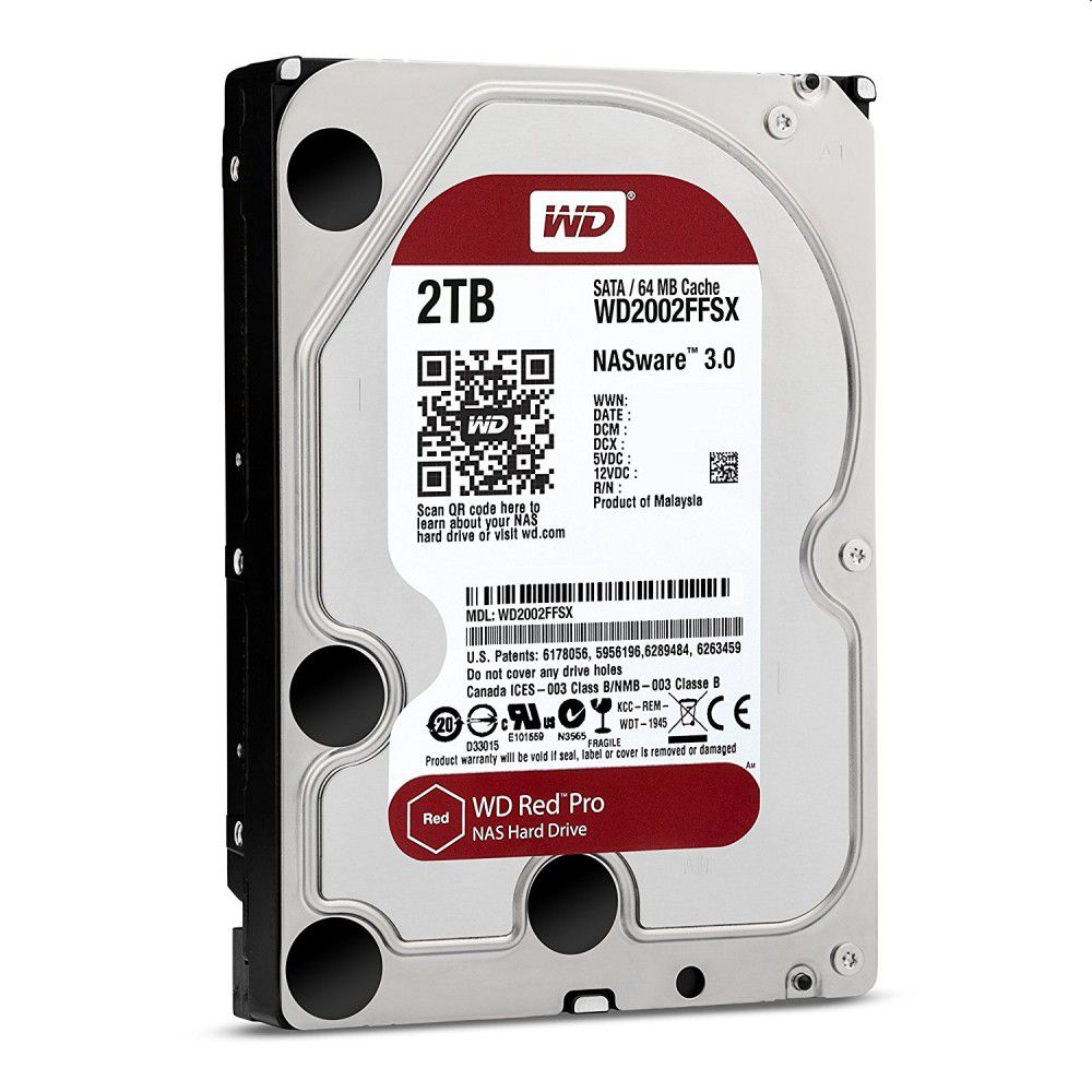 2TB 3,5  HDD SATA3 7200RPM Western Digital RED PRO WD2002FFSX winchester 5 év fotó, illusztráció : WD2002FFSX