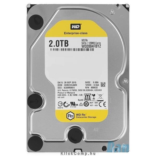 2TB 3,5   HDD SATA6Gb/s 7200RPM WD RE Server fotó, illusztráció : WD2004FBYZ