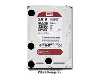 2TB 3,5  SATA-600 HDD Desktop Western Digital Red fotó, illusztráció : WD20EFRX