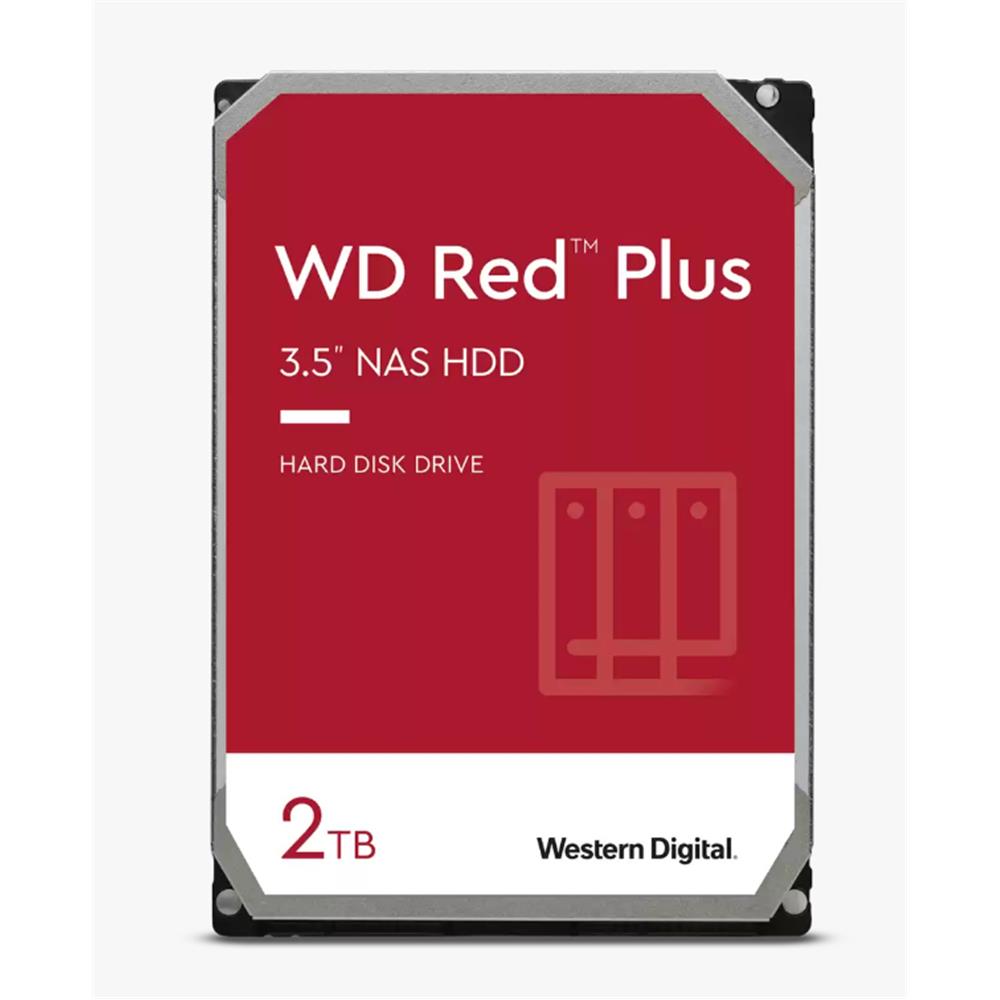 2TB 3,5  HDD SATA3 Western Digital Red Plus (CMR) 5400rpm 128MB fotó, illusztráció : WD20EFZX