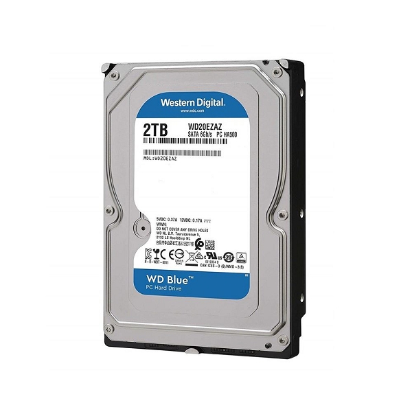 2TB 3,5  HDD SATA3 5400rpm 256MB WD Blue fotó, illusztráció : WD20EZAZ