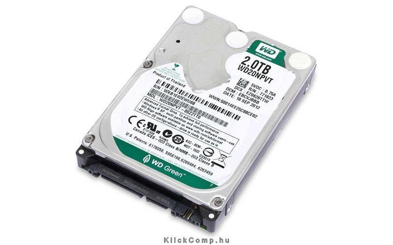 2TB 2,5  SATA-600 HDD Notebook 15mm Western Digital Green fotó, illusztráció : WD20NPVX