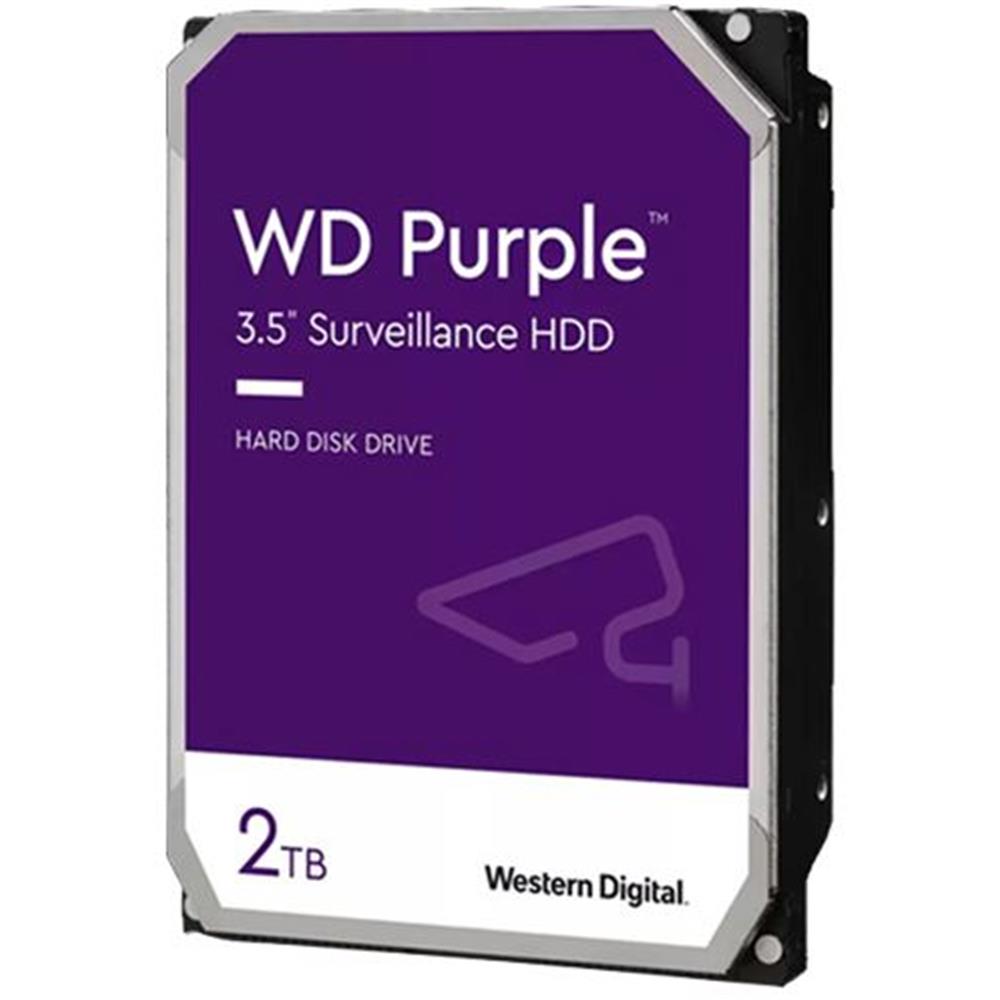 2TB 3,5  HDD SATA3 Western Digital Purple 256MB 5400RPM winchester fotó, illusztráció : WD22PURZ