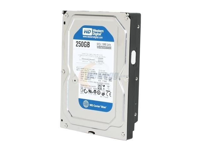 Western Digital 250GB 3,5  Desktop 7200rpm, 16 MB puffer, SATA-600 Blue fotó, illusztráció : WD2500AAKX