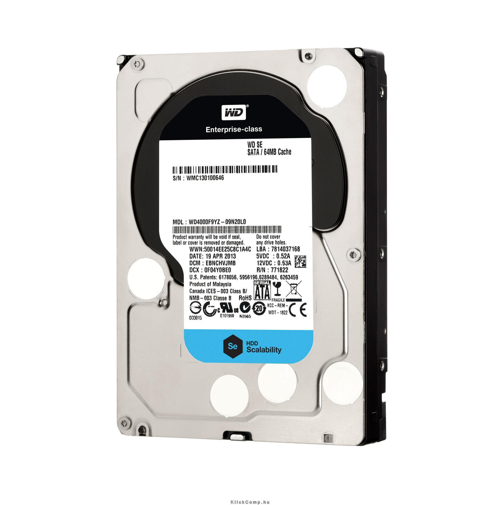 3TB 3,5  SATA3 HDD Western Digital Server fotó, illusztráció : WD3000F9YZ