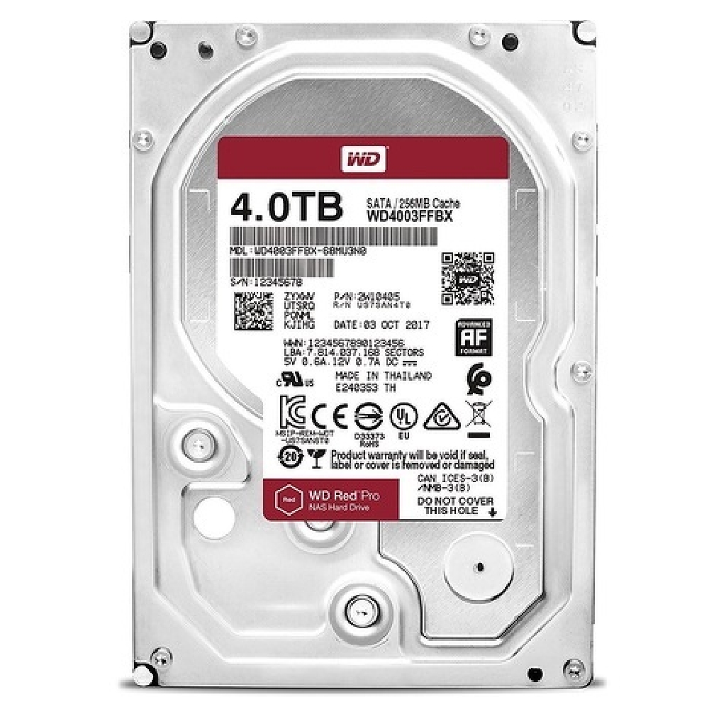 4TB 3,5  HDD SATA3 7200RPM 256MB Western Digital RED PRO winchester 5 év fotó, illusztráció : WD4003FFBX