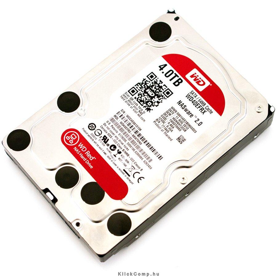 4TB 3.5  HDD SATA-600 Desktop Western Digital Red fotó, illusztráció : WD40EFRX