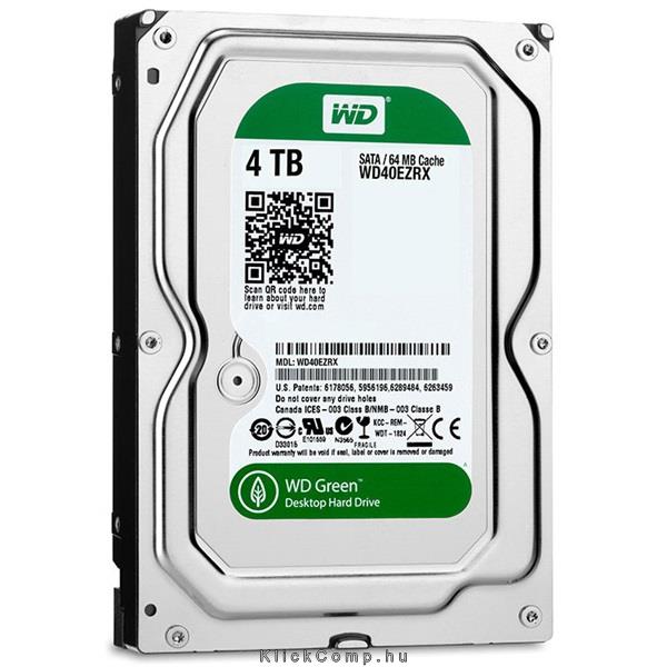 4TB 3,5  SATA3 HDD Western Digital Green fotó, illusztráció : WD40EZRX