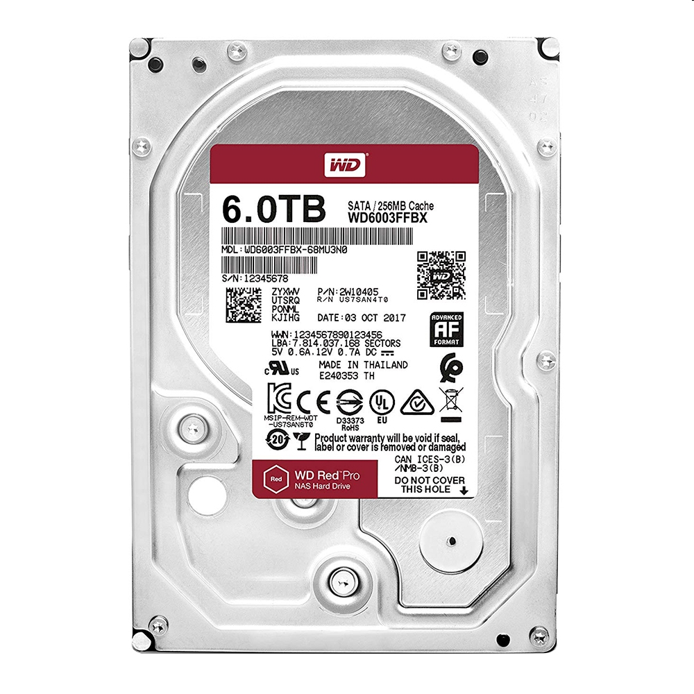 6TB 3,5  HDD SATA3 Western Digital RED PRO winchester 5 év fotó, illusztráció : WD6003FFBX