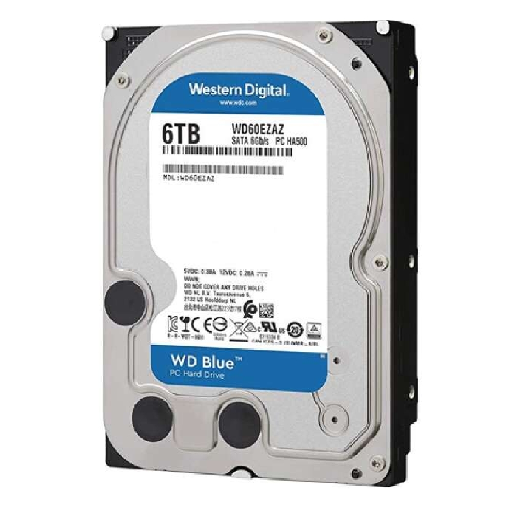 6TB 3,5  HDD SATA3 5400rpm 256MB WD Blue fotó, illusztráció : WD60EZAZ