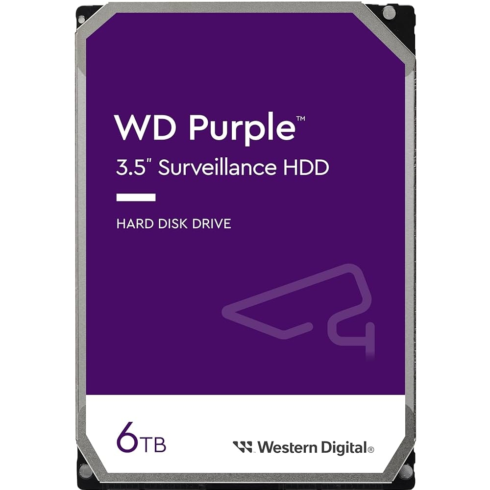6TB 3,5  HDD SATA3 5400rpm 128MB WD Purple fotó, illusztráció : WD62PURZ