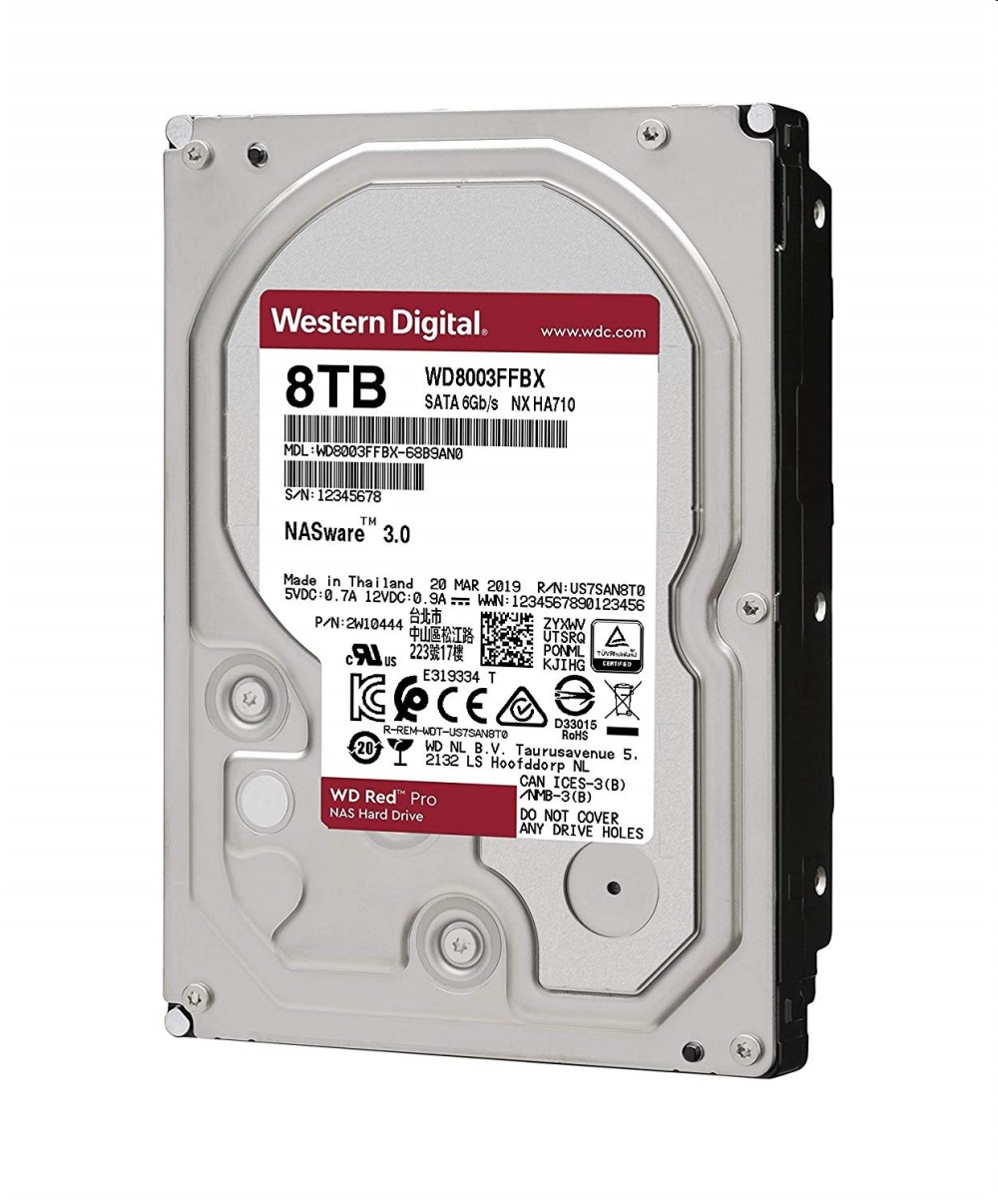 8TB 3,5  HDD SATA3 Western Digital RED PRO WD8003FFBX winchester 5 év fotó, illusztráció : WD8003FFBX