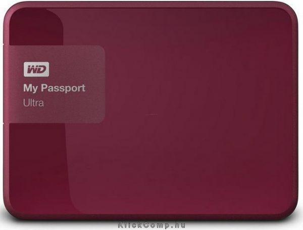1TB Külső HDD 2,5  USB3.0 Piros Western Digital MyPassport Ultra fotó, illusztráció : WDBGPU0010BBY-EESN