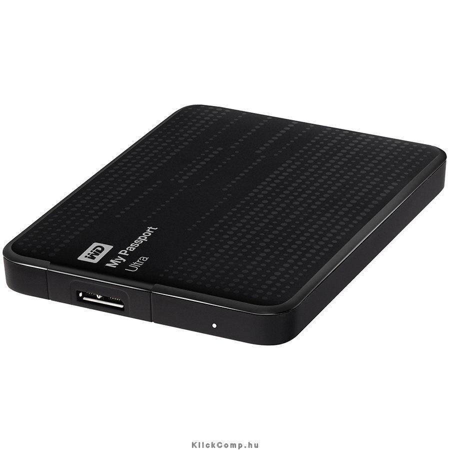 Western Digital 500GB MyPassport Ultra 2,5  Külső HDD USB3.0 Fekete fotó, illusztráció : WDBPGC5000ABK-EESN