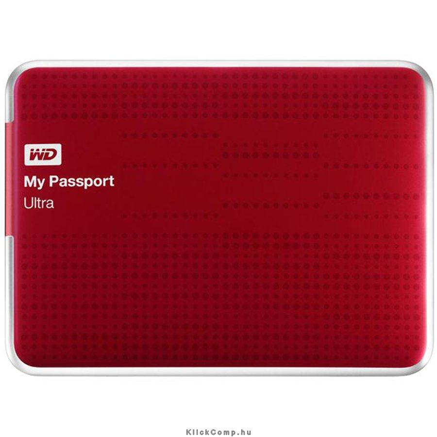 HDD External WD My Passport Ultra 2.5”, 500GB, USB 3.0 Red fotó, illusztráció : WDBPGC5000ARD-EESN
