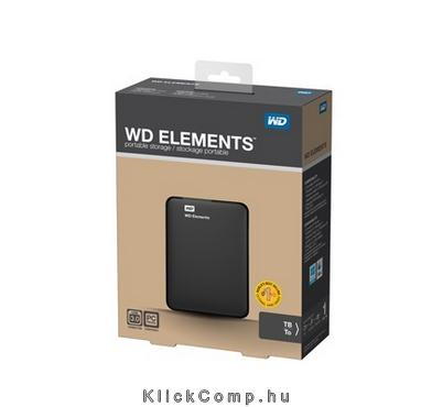 1TB külső HDD 2,5  USB3.0 fekete Western Digital Elements winchester fotó, illusztráció : WDBUZG0010ABK-EESN
