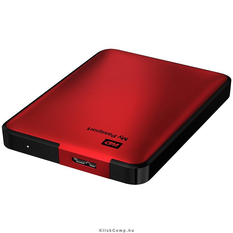 Western Digital 2,5  2000GB külső USB3.0 piros My Passport winchester fotó, illusztráció : WDBY8L0020BRD-EESN