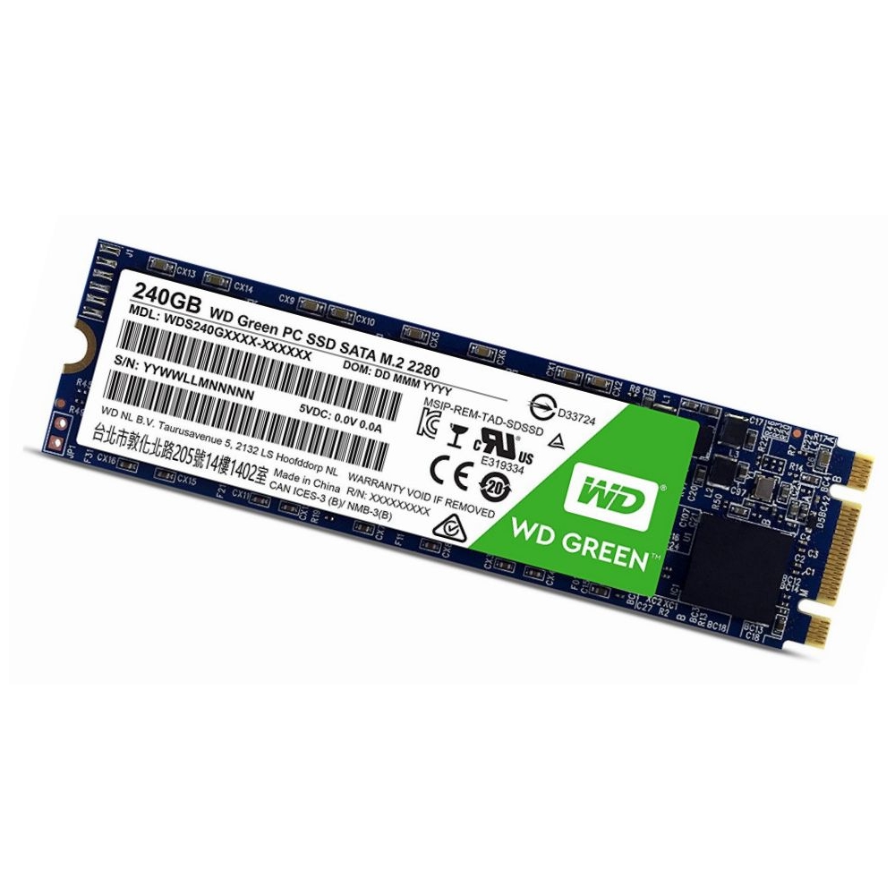 240GB SSD M.2 Western Digital Green fotó, illusztráció : WDS240G2G0B