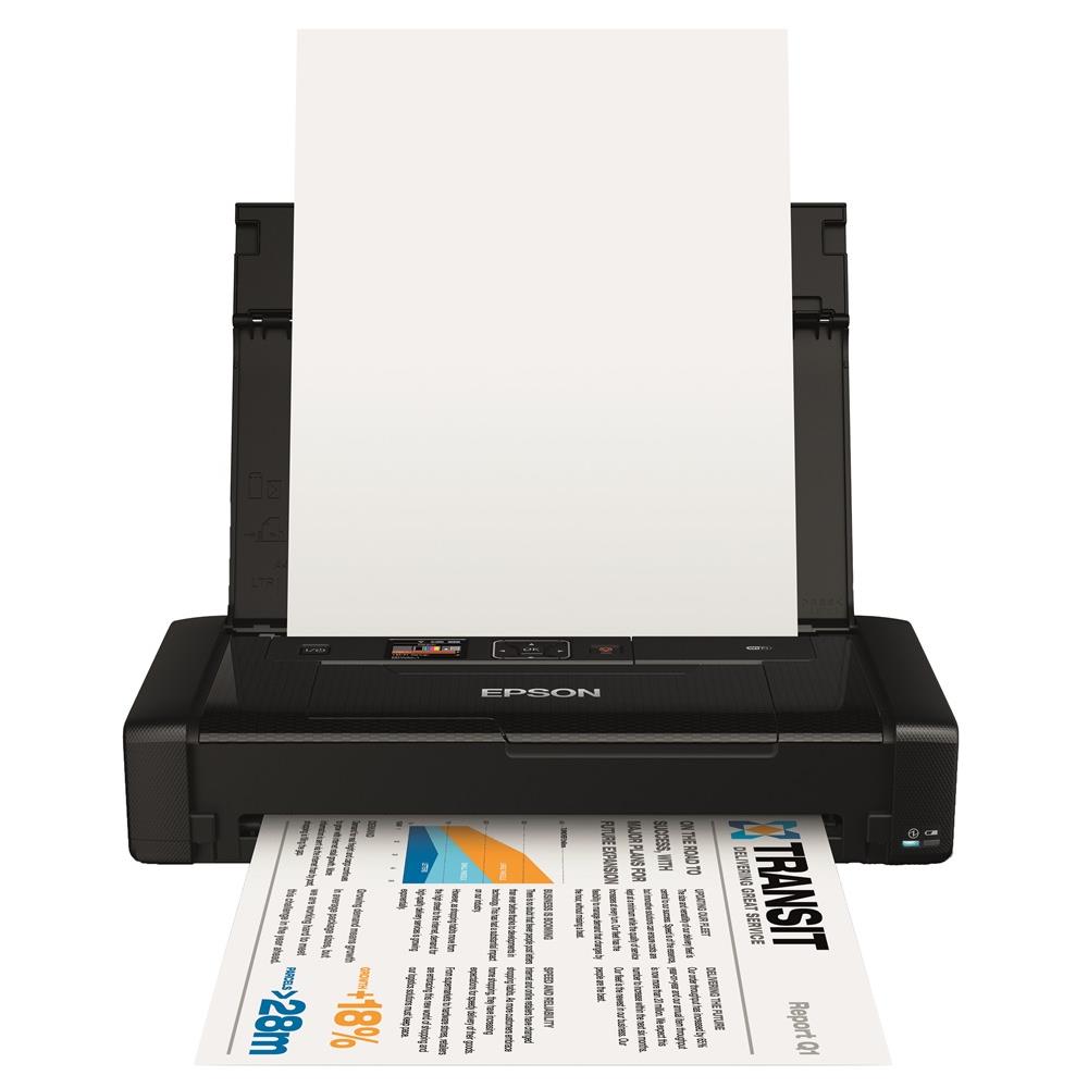 Tintasugaras hordozható nyomtató A4 színes Epson WorkForce WF-100W LAN WIFI fotó, illusztráció : WF100W