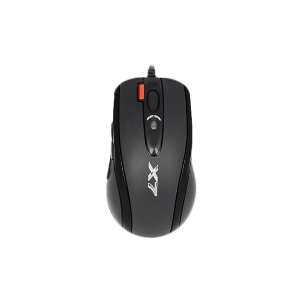 Gamer egér USB A4-Tech XL-750BK fekete fotó, illusztráció : XL-750BK-BLACK