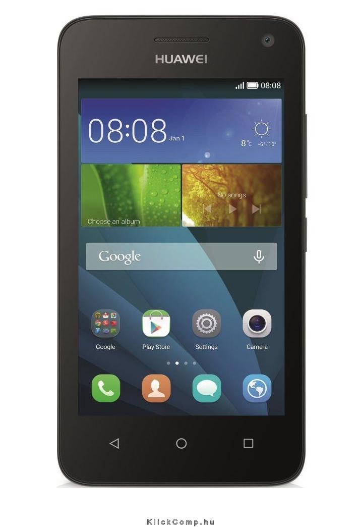 Dual SIM mobiltelefon 4GB Huawei Y360 fekete fotó, illusztráció : Y360--U61B