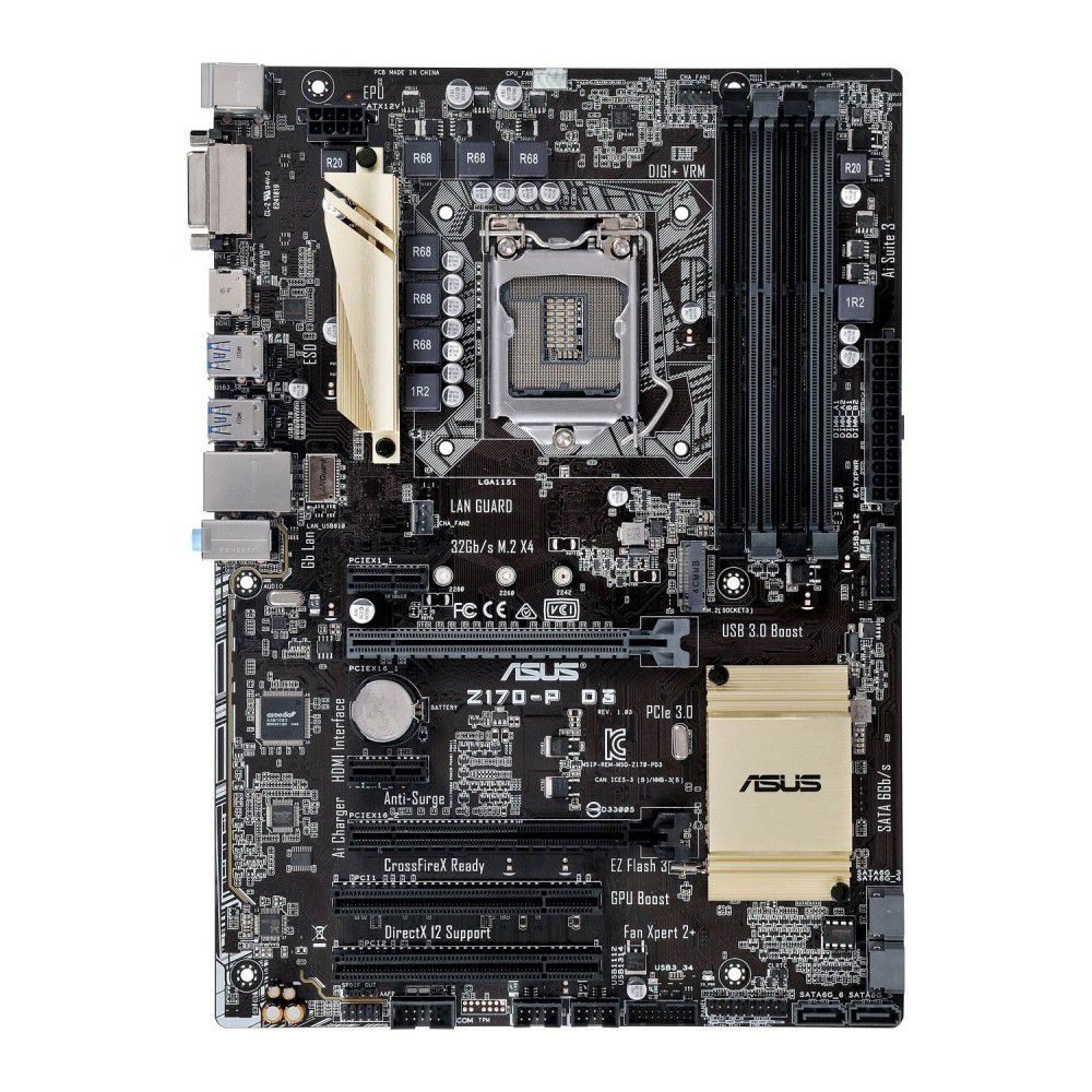 Alaplap Z170 skt1151 Asus Z170-P D3 fotó, illusztráció : Z170-P-D3