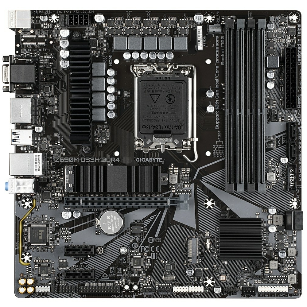 Alaplap Z690 LGA1700 4xDDR4 Gigabyte Z690M ATX fotó, illusztráció : Z690M-DS3H-DDR4