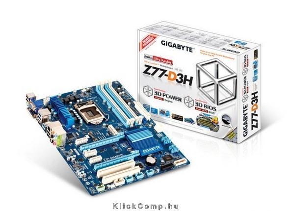 Intel Z77 LGA1155 ATX alaplap fotó, illusztráció : Z77-D3H